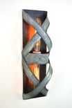 Wine Barrel Wall Sconce - Bandeau - Made From Retired California Wine Barrel Rings 1 small