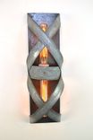 Wine Barrel Wall Sconce - Bandeau - Made From Retired California Wine Barrel Rings 2 small
