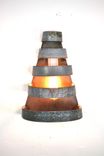 Wine Barrel Ring Wall Sconce - Salita - Made From Retired California Wine Barrel Rings 1 small