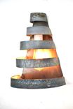 Wine Barrel Ring Wall Sconce - Salita - Made From Retired California Wine Barrel Rings 2 small