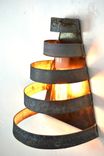 Wine Barrel Ring Wall Sconce - Salita - Made From Retired California Wine Barrel Rings 3 small