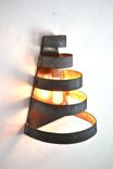 Wine Barrel Ring Wall Sconce - Salita - Made From Retired California Wine Barrel Rings 4 small