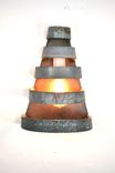 Wine Barrel Ring Wall Sconce - Salita - Made From Retired California Wine Barrel Rings 5 small