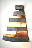 Wine Barrel Ring Wall Sconce - Salita - Made From Retired California Wine Barrel Rings 6 small