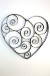 Wine Barrel Ring Heart With Swirls - Tresna - Made From Retired California Wine Barrel Rings 5 small