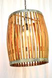 Wine Barrel Chandelier Convex Light - Yukimi - Made From Retired California Wine Barrels 3 small