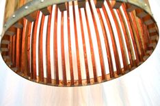 Wine Barrel Chandelier Convex Light - Yukimi - Made From Retired California Wine Barrels 4 small