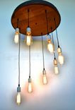 Wine Barrel Head Adjustable Chandelier - Resplendent - Made From Retired Ca Wine Barrels 5 small