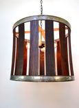 Wine Barrel Chandelier - Drum - Made From Retired California Wine Barrels 3 small