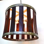 Wine Barrel Chandelier - Drum - Made From Retired California Wine Barrels 5 small