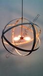 Wine Barrel Ring Chandelier - Premier - Made From Retired California Wine Barrel Rings 1 small