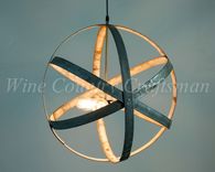 Wine Barrel Ring Chandelier - Premier - Made From Retired California Wine Barrel Rings 4 small