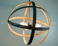 Wine Barrel Ring Chandelier - Premier - Made From Retired California Wine Barrel Rings 5 small