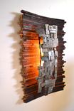 Wine Barrel Art And Wall Light - Hehku - Made From Retired California Wine Barrels And Rings 3 small