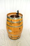 Wine Barrel Vanity With Hammered Copper Sink And Faucet - Pranya - Free Standing With Door 1 small