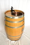 Wine Barrel Vanity With Hammered Copper Sink And Faucet - Pranya - Free Standing With Door 5 small