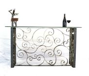Wine Barrel Ring Entry Or Sofa Table - Regalia - Made From Retired California Wine Barrel Rings 1 small