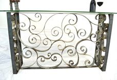 Wine Barrel Ring Entry Or Sofa Table - Regalia - Made From Retired California Wine Barrel Rings 4 small