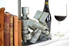 Wine Barrel Bookends - Relaxing With A Good Book - Made From Retired Ca Wine Barrel Rings 2 small