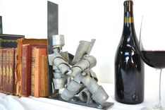 Wine Barrel Bookends - Relaxing With A Good Book - Made From Retired Ca Wine Barrel Rings 4 small