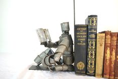 Wine Barrel Bookends - Relaxing With A Good Book - Made From Retired Ca Wine Barrel Rings 1 small