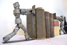 Wine Barrel Ring Bookends - Kitabu - Made From Salvaged Napa Wine Barrel Rings 5 small