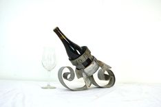 Wine Barrel Ring Bottle Holder - The Rocket - Made From Salvaged California Wine Barrel Rings 5 small