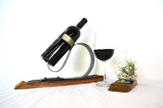 Counter Top Bottle Holder - Acerbus - Made From Retired California Wine Barrels 4 small