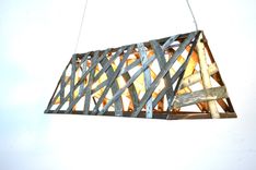 Wine Barrel Ring Island Light - Pulau - Made From Retired California Wine Barrel Rings! 1 small