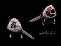 Crystallized Car Key Bling Bedazzled Genuine European Crystals Lexus Vw Mercedes Bmw 2 small
