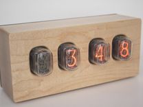 Nixie Tube Clock - Hard Maple 6 small