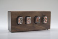 Nixie Clock - Heartwood Walnut 1 small