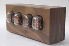 Nixie Clock - Heartwood Walnut 3 small