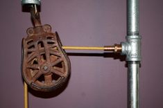 Floor Lamp With Vintage Pulley 4 small