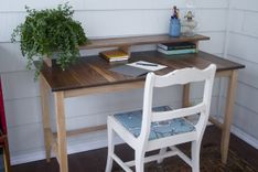 Computer Desk - Walnut And Red Oak 1 small