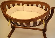 Heirloom, Hand Sculpted Walnut Cradle 2 small