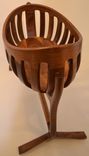 Heirloom, Hand Sculpted Walnut Cradle 5 small