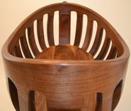 Heirloom, Hand Sculpted Walnut Cradle 6 small