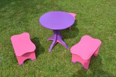 Children's Maloof Inspired Table And Stool Set 2 small