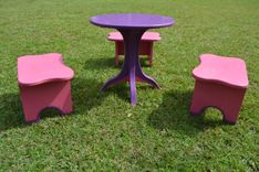 Children's Maloof Inspired Table And Stool Set 4 small