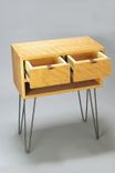 European Beech Mid-Century Side Table 2 small