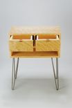 European Beech Mid-Century Side Table 3 small