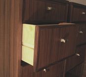 Walnut Storage Cabinets 3 small