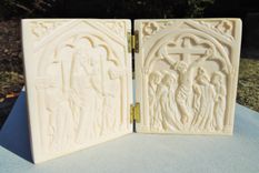 Jesus Christ And Virgin Mary Diptych, Medieval Style 9 small