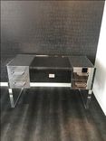 Acrylic Dek - Thick Slab Leg, Mirror Drawer Finish - Hand Crafted, Made To Order, Custom Sizing 3 small