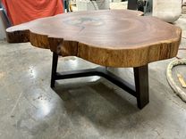 Round Siberian Elm Coffee Table 3 small