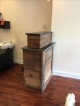 Small Barn Wood Salon Reception Desk 2 small