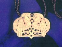 Art Deco Rooster Pendant With Garnets 2 small