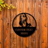 Basset Hound Dog Metal Sign, Personalized Dog Sign, Dog Monogram, Custom Dog Sign 4 small