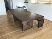 Rustic Modern Trestle Dining Table 1 small